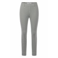 Kalhoty RAFFAELLO ROSSI černo/šedý grafický vzor Penny